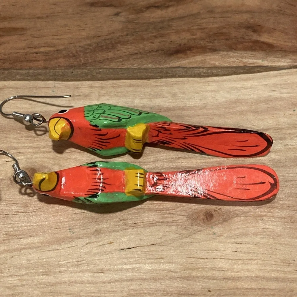 Parrot adorable wooden